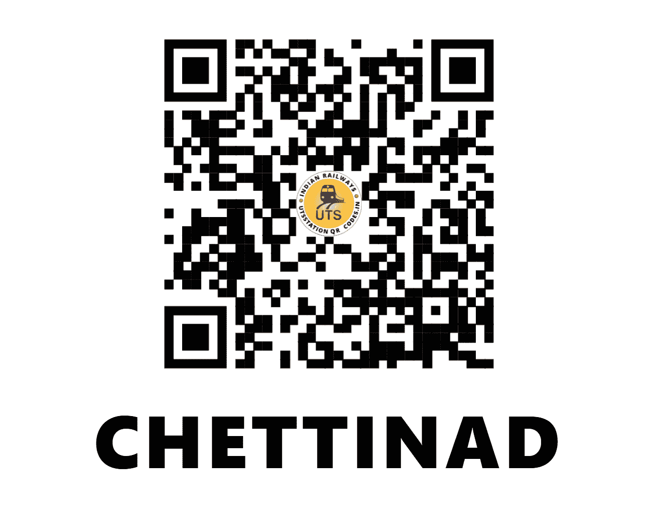 UTS QR Code for CHETTINAD - CTND - SR (TAMIL NADU)